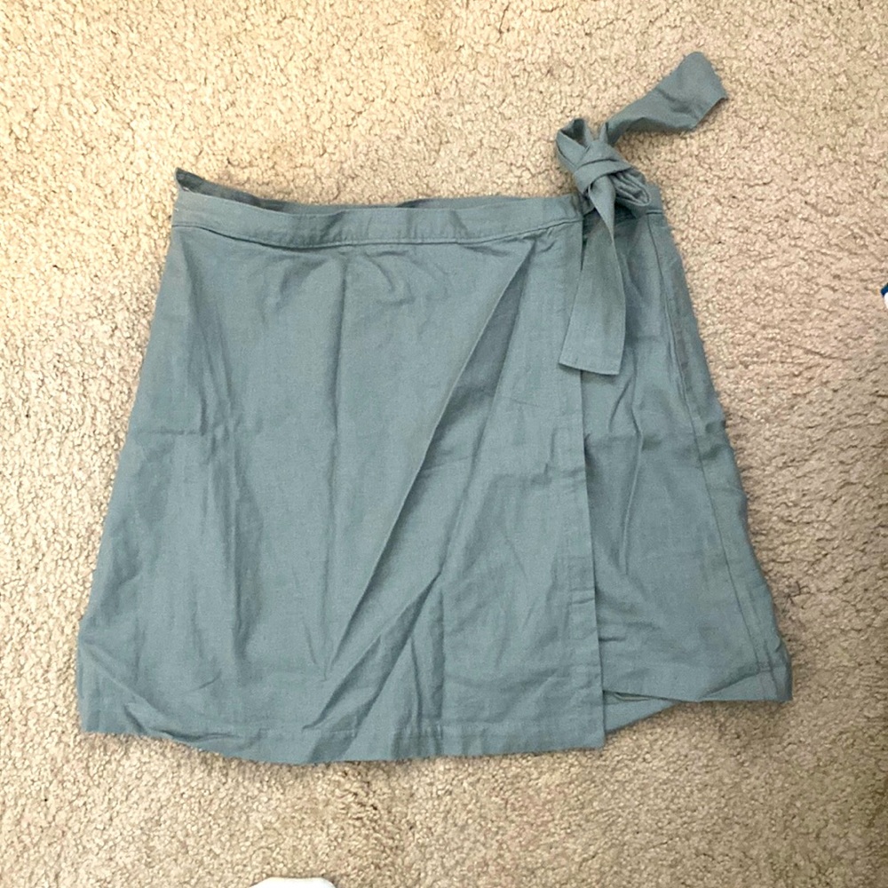 Army green wrap skirt by Abercrombie